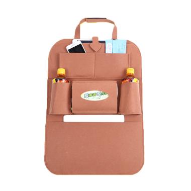 TokoLinggauCom Car Seat Organizer Tas Mobil Multifungsi - Brown