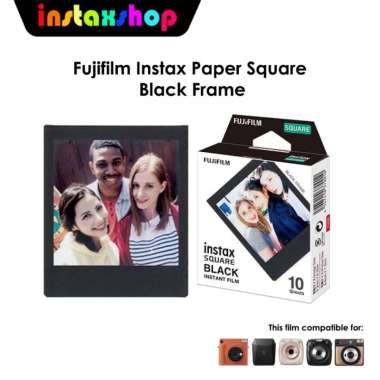 INSTAXSHOP Fujifilm Instax Square Paper Black Frame - For SQ10, SQ20, SQ6 , SP3 Black