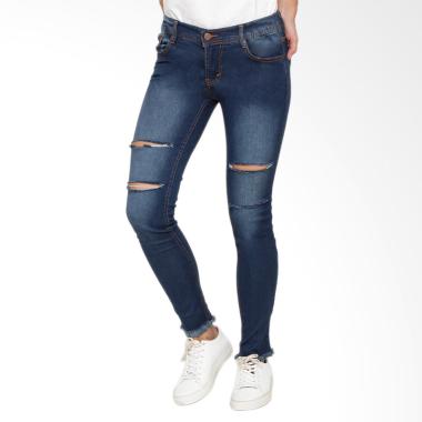 Nuber Gloxinia Ripped Mid Tassel Sp ... elana Jeans Wanita - Navy