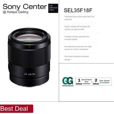 Sony Center Jakarta - SONY FE 35mm F1.8 / Lensa Sony Full Frame Fix 35mm / Lensa Kamera SEL35F18F - 