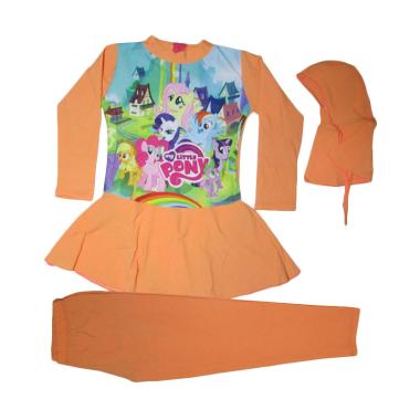 Rainy Collections BRAM-K052TK Karakter Little Pony Baju Renang Anak Muslim - Orange