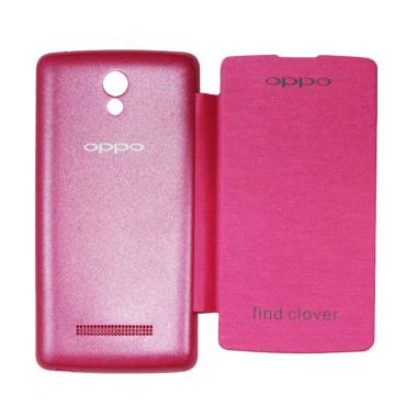 Winner Flip Cover Casing for Oppo R815 Clover Music - Pink
