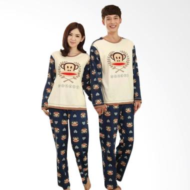 JCFASHION Import Baby Milo Setelan Baju Tidur Couple - Navy