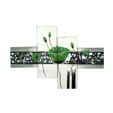 Lukisanku M33F Lukisan Bunga Canvas Painting