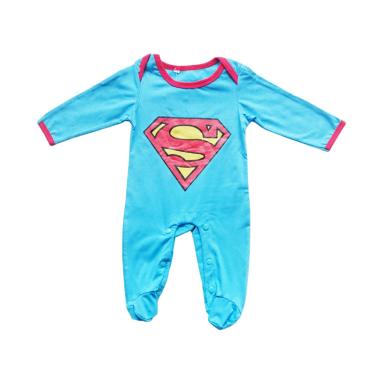 Super Baby Superman Sleepsuit Pakaian Bayi - Blue