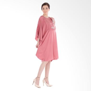 Mamibelle Hanoor Kaftan Mini Dress Ibu Hamil - Pink