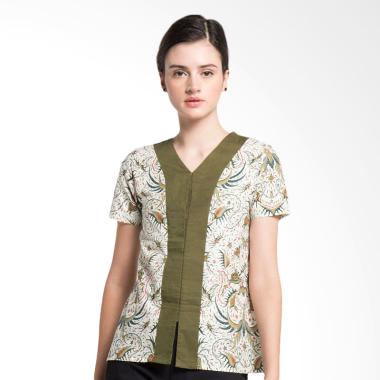 Rianty Manda Blouse Batik Wanita - White
