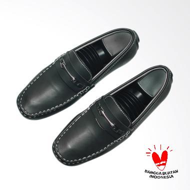 Fellas Shoes Moccasin Simpleplan Sy ... patu Slip On Pria - Black