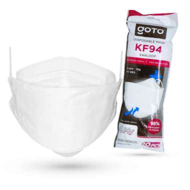 Masker Duckbill Hijab 3 Ply Warna warni Korea KF94 4 Ply 3D KN95 5 Ply 10pcs KF94 Putih