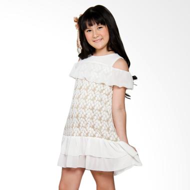 Coterie Applique with Ciffon Combination Dress Anak - Gold