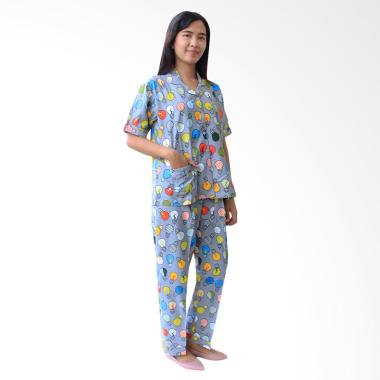 Aily ALY001 Setelan Baju Tidur Wanita - Abu