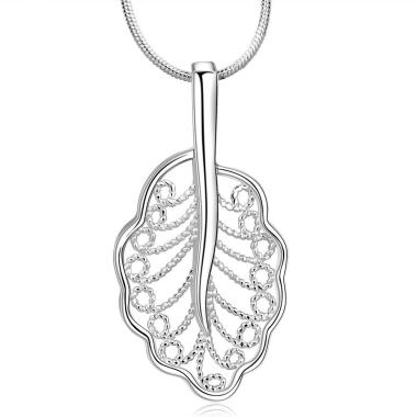 SOXY LKNSPCN689 New Fashion Style Zircon Silver Leaf Kalung