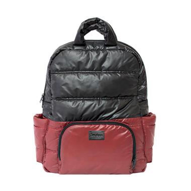7 A.M. VOYAGE New York Backpack Tas Ransel Popok Bayi - Bordeaux Black