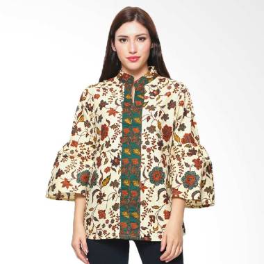 Anakara Sultana Classic Garden Blouse Batik Wanita - Green
