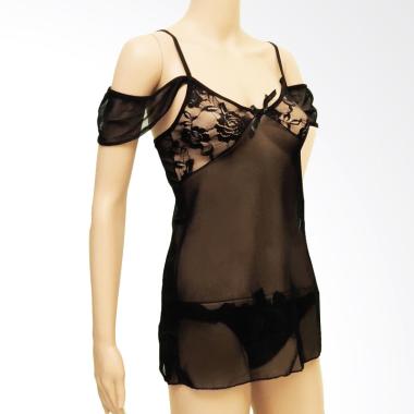 Kimochi Me Lingerie BLIN589 Dress Lingerie - Hitam Transparan