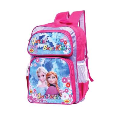 Garsel Frozen Backpack Tas Sekolah Anak Perempuan - Blue Pink