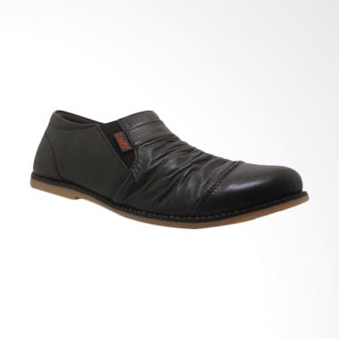 D-Island Shoes Wrinkle Slip On Kulit Asli Sepatu Pria - Dark Brown