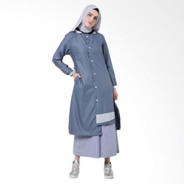 SYAHEERA Tabby Tunik Atasan Muslim Wanita - Blue Denim