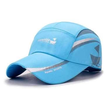 Baseball cap : AQUATIC SPORTS - Topi Baseball Topi Quick Dry Topi Olah Raga Topi Pria One Size BLUE
