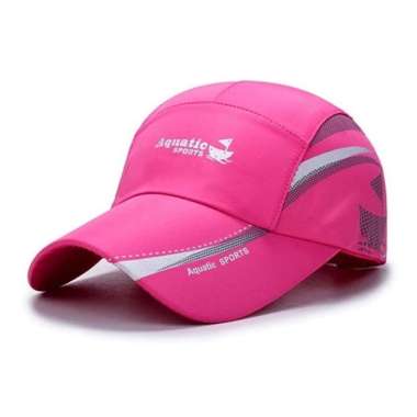 Baseball cap : AQUATIC SPORTS - Topi Baseball Topi Quick Dry Topi Olah Raga Topi Pria One Size PINK