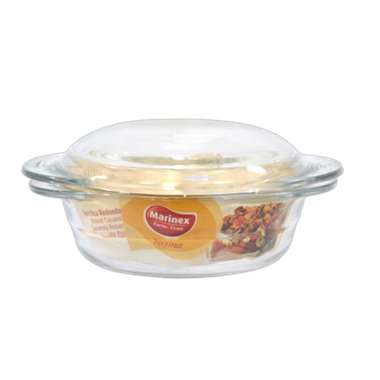 Marinex Loyang Casserole + Tutup Kaca [1.5 L] TRANSPARAN