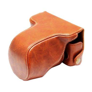 Third Party Leather Casing for Kame ... ss Fujifilm X-A10 - Brown