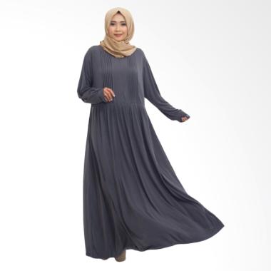 Gamis Abaya Jersey Dress Muslimah Syar'i Hamil - Grey