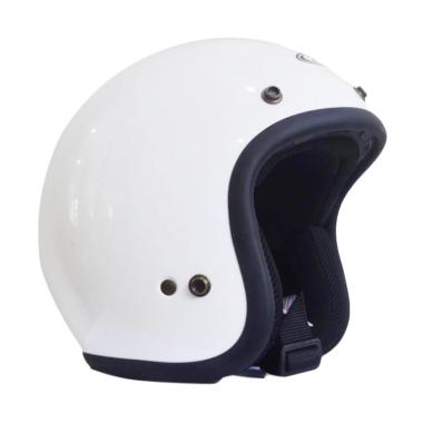 Zeus ZS-385 Helm Half Face - White (B)