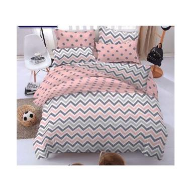 BC Set Ziggy Polkadots Pink cr Motive Cotton Set Sprei dan Bedcover