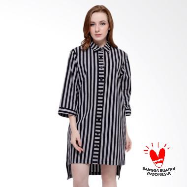 Batik Dirga Pendragon Dress Wanita - Grey Black