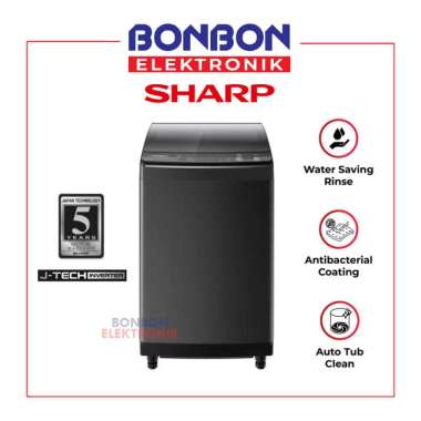 Sharp Mesin Cuci 1 Tabung 8.5KG ES-M8500XT-SA / ESM 8500 XTSA / 8500XT