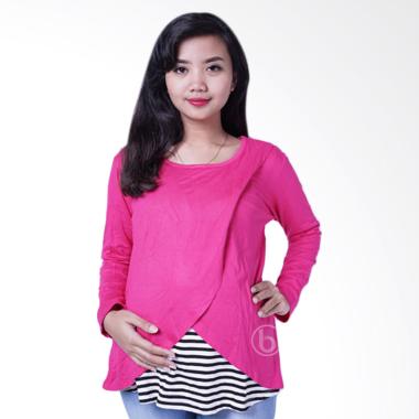 Mama Hamil SJ 306 Shereen Kaos Blouse Hamil - Pink Mama Hamil SJ 306 Shereen Kaos Blouse Hamil - Pink