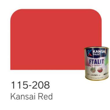 Cat Kayu dan Besi Kansai Paint Ftalit 1 kg Kansai Red 208