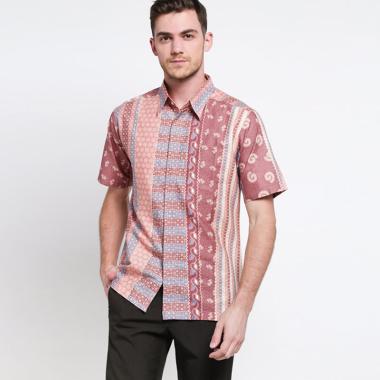 Batik Arjunaweda Men Alur Balpung Hem Batik Pria - Pink [53310127]