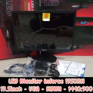 Monitor 20Inch Inforce LED Monitor VGA HDMI - Disass Jogja Black