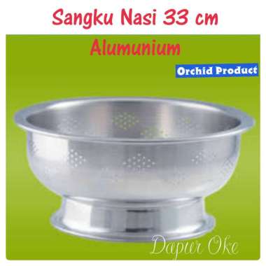 Sangku Nasi 33 cm Orchid Alumunium