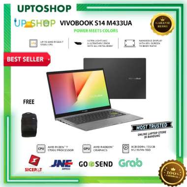 harga Asus VivoBook S14 M433UA-EB754TS (AMD Ryzenâ„¢ 7 5700U/8GB/512GB SSD/Windows 10 Home /AMD Radeonâ„¢ Graphics) Indie Black Blibli.com