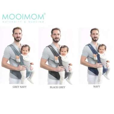 Mooimom Breathable Hipseat - Dark Gray Navy Blue