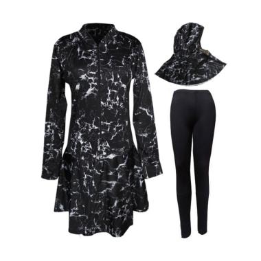 Rainy Collections Motif Marmer Jumbo Baju Renang Muslim