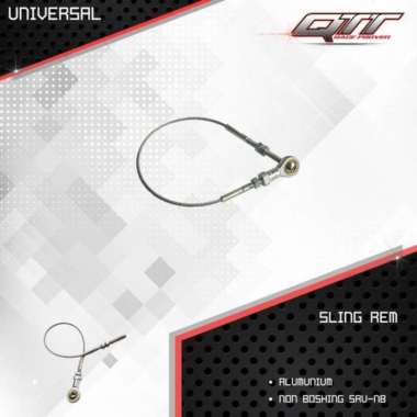 QTT Racing Original Sling Kawat Rem Belakang Step Underbone Tanpa Bushing Warna Silver SRU-NB No RC3