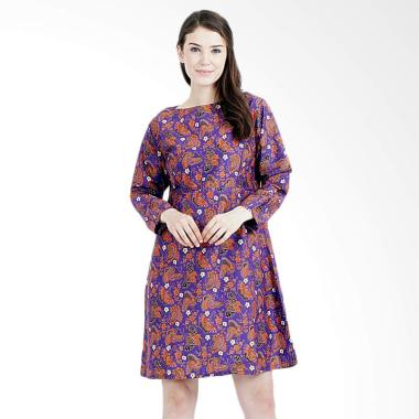 Latusca Dress Batik Wanita - Ungu