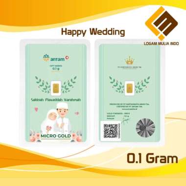 LOGAM MULIA MICRO GOLD ANTAM HARTADINATA 0.1 GRAM 0.1GR WEDDING SAMAWA