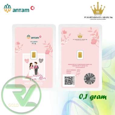 MICRO GOLD ANTAM HARTADINATA ABADI WEDDING LOVE LOGAM MULIA [0,1 G]