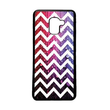 HEAVENCASE Motif Batik Tribal Chevy ... laxy A8 Plus 2018 - Hitam