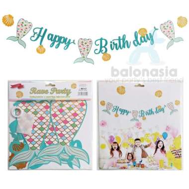 Balonasia Banner Ulang Tahun Mermaid