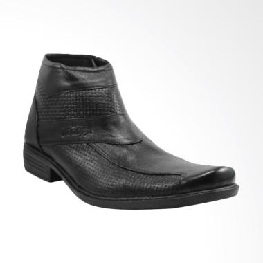 Handmade Kulit Premium PDL Sepatu Pantofel Pria - Hitam