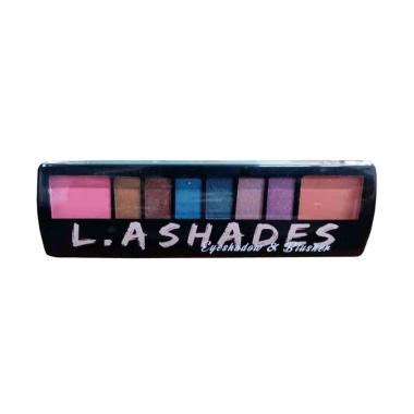 Mukka 02 La Shades Metalic 6 Colors Eyeshadow and 2 Blusher