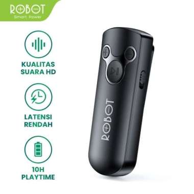 ROBOT RS10 Small & Portable HD Sound Quality Audio Receiver with Bluetooth 5.0 Black