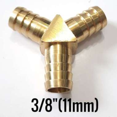 Sambungan Selang Cabang 3 11mm(3-8") - Y KUNINGAN Gas-Kompresor (E511)