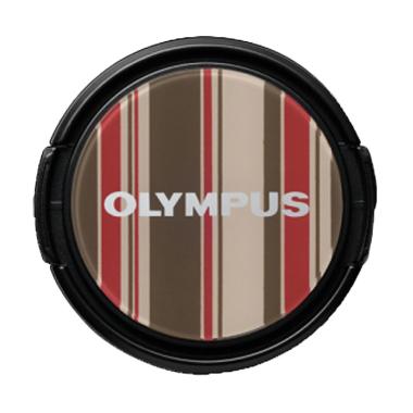 Olympus LC-37 PR 37mm Stripe Premium Lens Cap - Brown